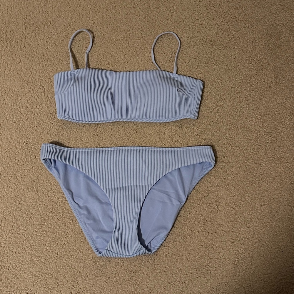 Hollister blue bikini set in size large for both the top and bottom.